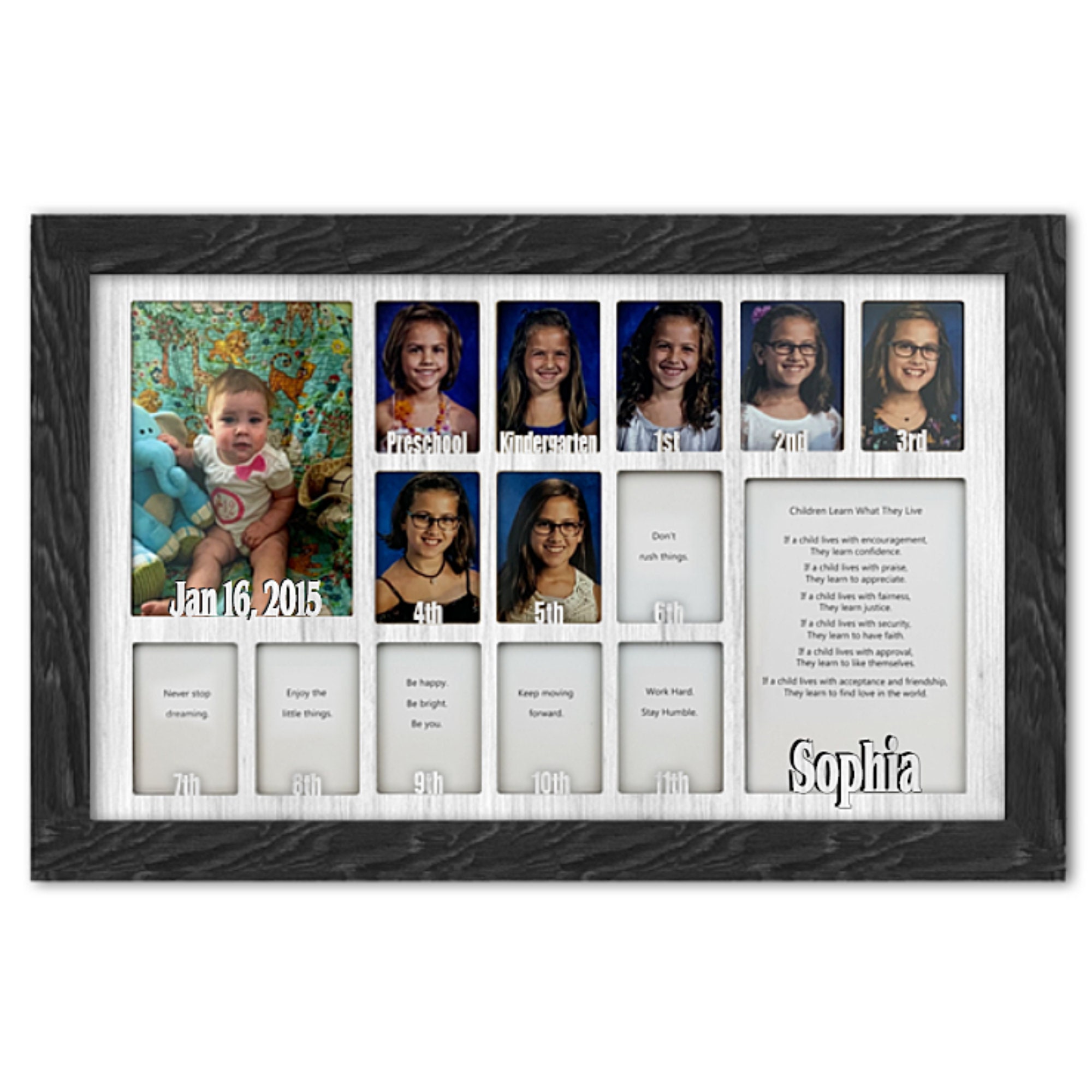 School Years Picture Frame Personalized Holds Twelve Etsy School Years Picture Frame Personalized Holds Twelve Etsy