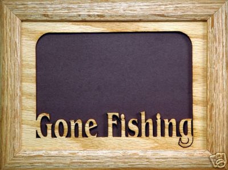 Gone Fishing Picture Frame 5x7 Image 0