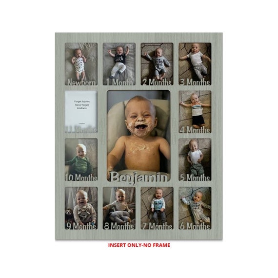 3½×5 Photo /"My First Year/" Photo Frame Holds Twelve 1½/"×2/" and One