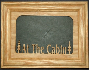At the Cabin Tabletop Picture Frame - Holds 4x6 Photo - Multiple Color Options - Travel Frame