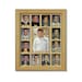 School Years Picture Frame - Personalized - Holds Twelve 2.5' x 3.5' School-Year Photos and 5' x 7' Graduation Picture (Oak Frame)