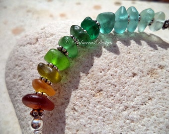 MEDITERRANEO wire wrapped seaglass bracelet