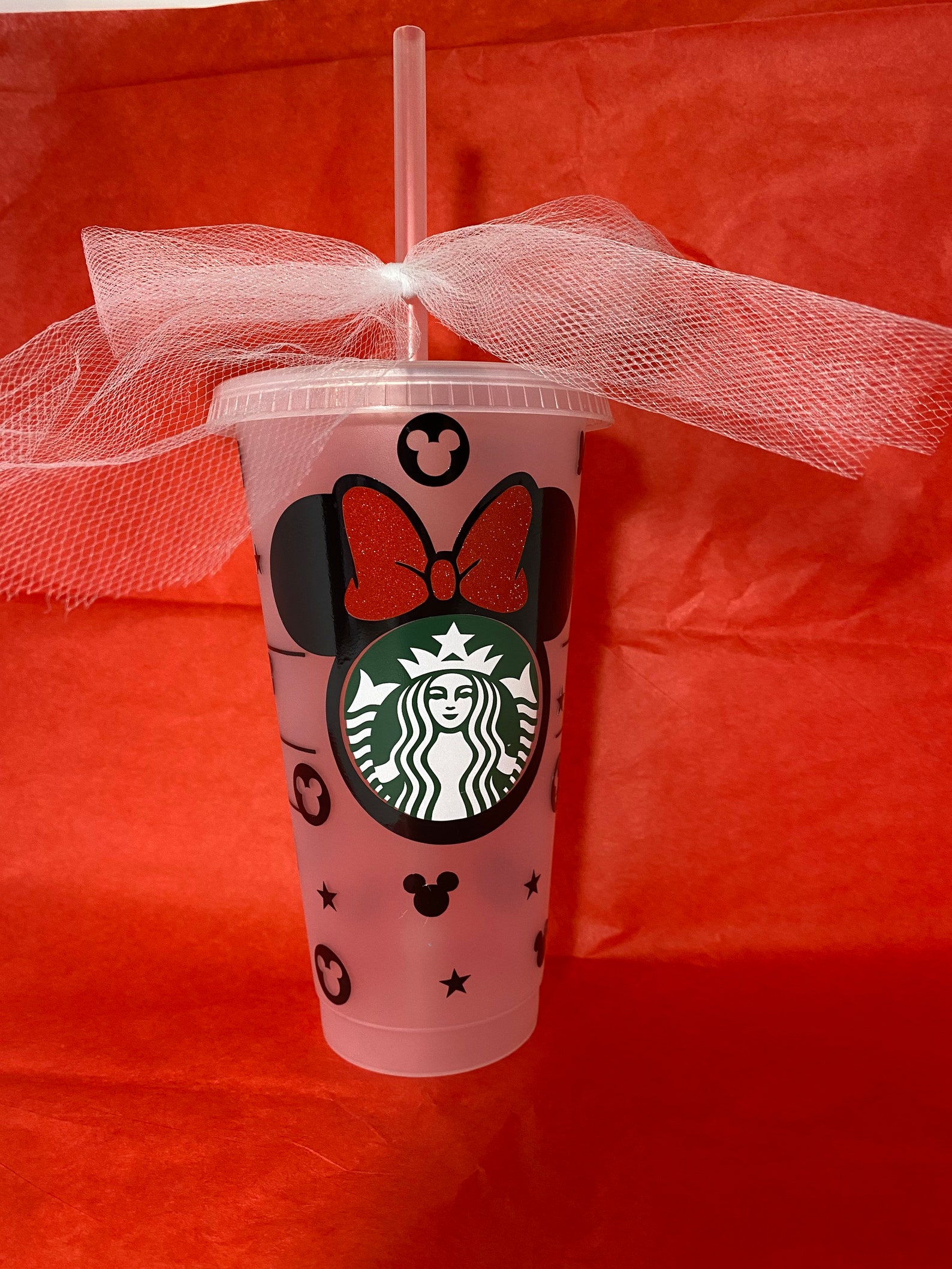 Starbucks Minnie Mouse Reusable Cup Personalized Disney gift Etsy