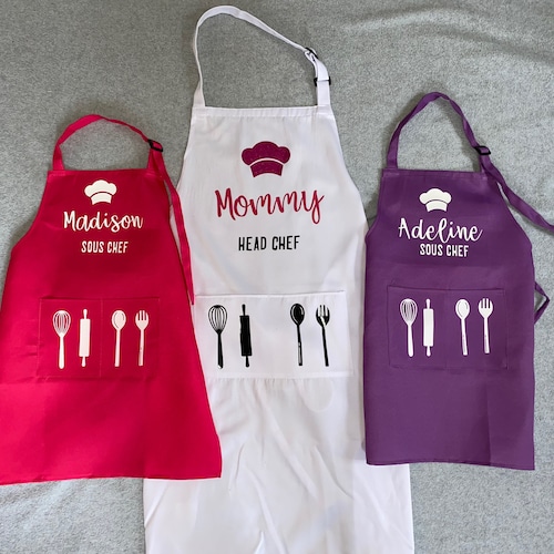 Mom and Daughter Aprons Personalized Aprons Mothers Day Etsy