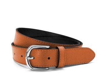 women leather belt orange leather belt nappa leather jeans belt