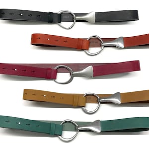 Belt leather hip belt women ring buckle belt soft and smoother leather belt shaped women belt cognac leather belt with silver ring buckle
