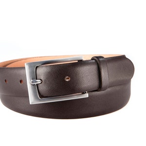 Mens dark brown dress belt Clearance