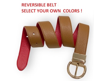 Vintage 1970s Pierre Cardin MOD BREV Retro  Belt Brass Gold Tone Buckl Vintage 1970s Pierre Cardin MOD BREV Retro Reversible Belt  main image 2