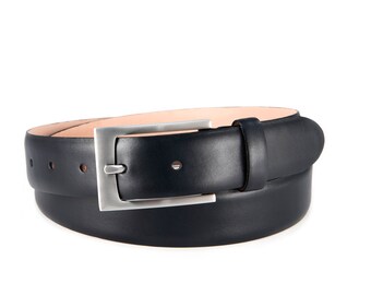 Scheermes interieur Gevestigde theorie Mens Leather Belt Black Dress Belt Elegant Belt for Men Finest - Etsy
