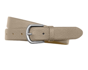 Women's belt, leather belt made of soft cowhide, belt made of nappa leather, belt is made to measure, color and length as desired
