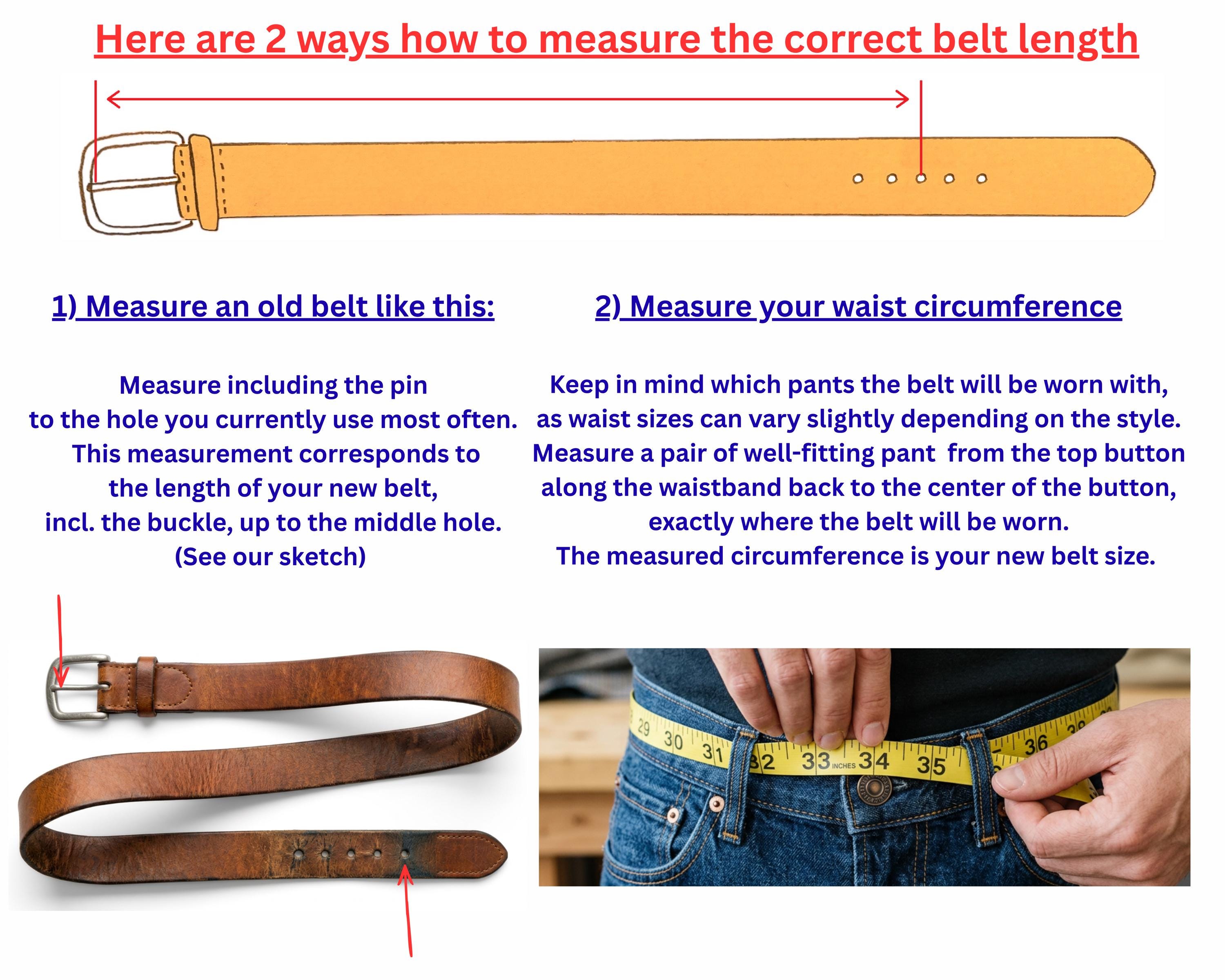 Leather Belt Black Men