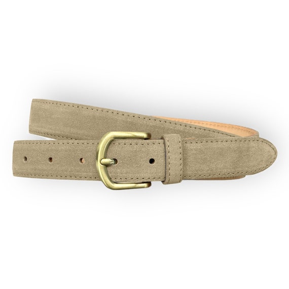 Ledergürtel Damen | eleganter Jeansgürtel | Gürtelschnalle in gold satiniert | Breite 3cm | Collection Suede
