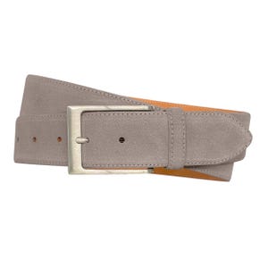 Leather belt men&#39;s suede jeans belt suede belt buckle satin 4cm belt width