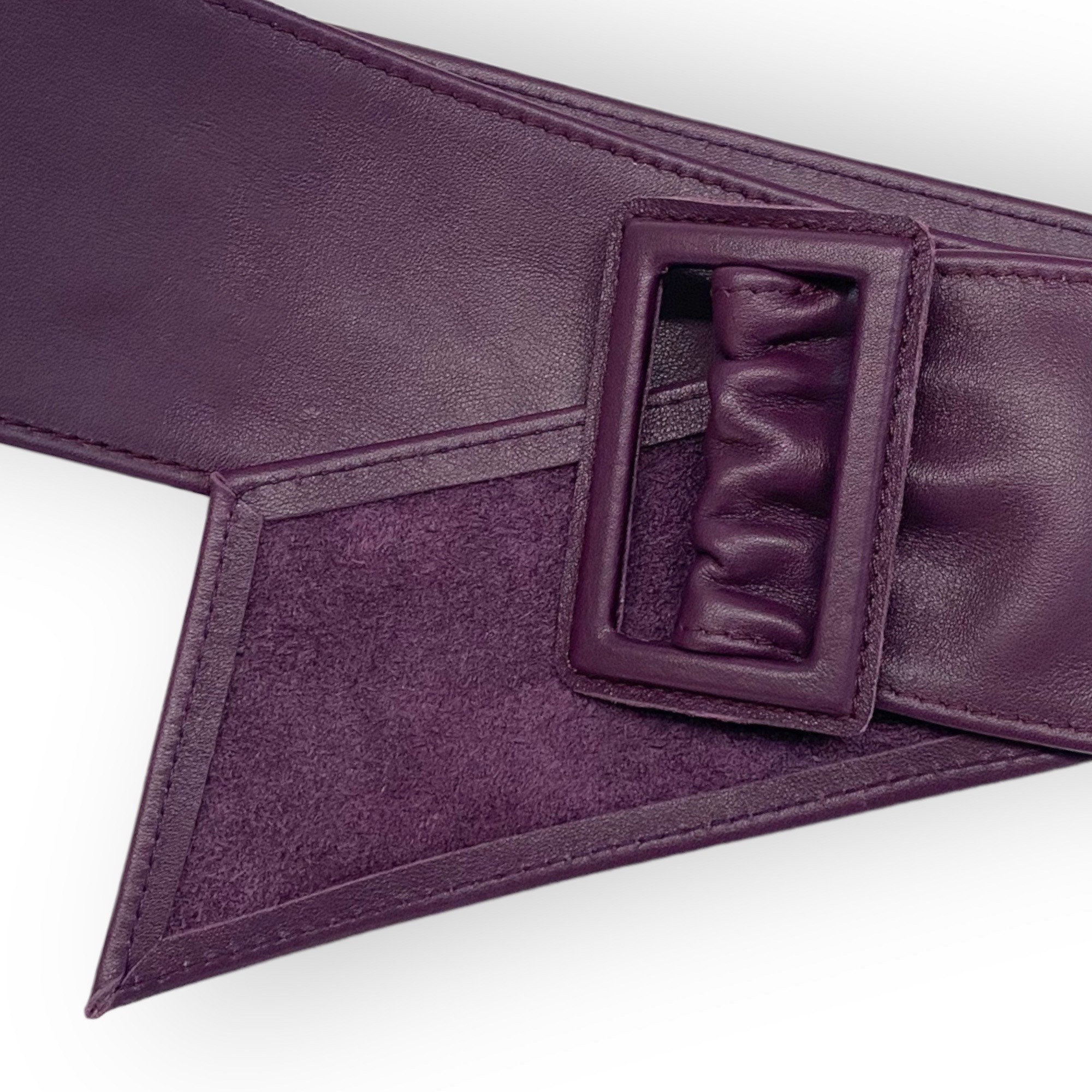 Leather Belt Ladies Wide Waist Belt Made of Soft Nappa 