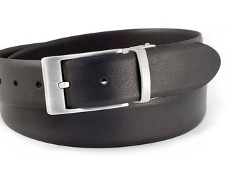 Reversible belt men leather belt calf leather