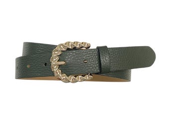 Women's belt, leather belt made of soft cowhide, belt made of nappa leather, belt is made to measure, color and length as desired