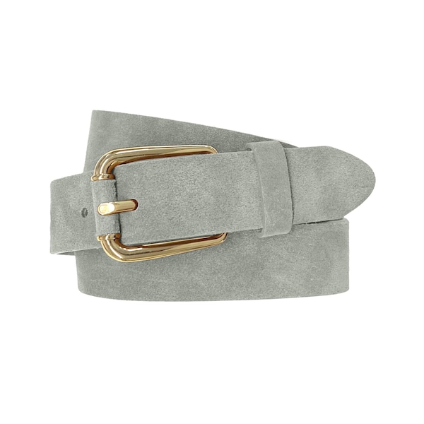 Ladies Belt Suede light grey with Gold Buckle Leather Belt Jeans Belt Belt for Women