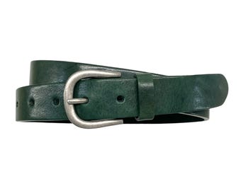 Ladies belt leather belt full cowhide jeans belt with antique silver buckle width 3cm
