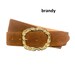 Leather Belt With Gold Decorative Buckle Women's Belt Made of Suede ...