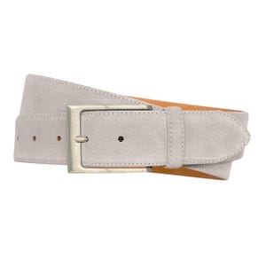 Leather belt men&#39;s suede jeans belt suede belt buckle satin 4cm belt width
