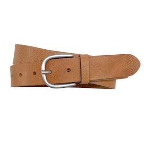 Leather belt men buffalo leather sturdy men's belt jeans belt buckle antique silver belt width 3.5cm