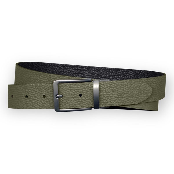Gray Leather Belt - Etsy