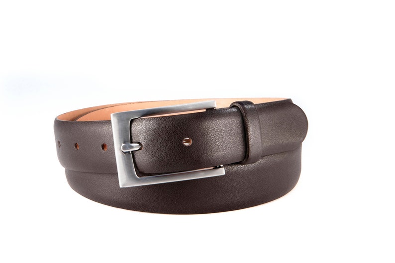 mens brown dress belt