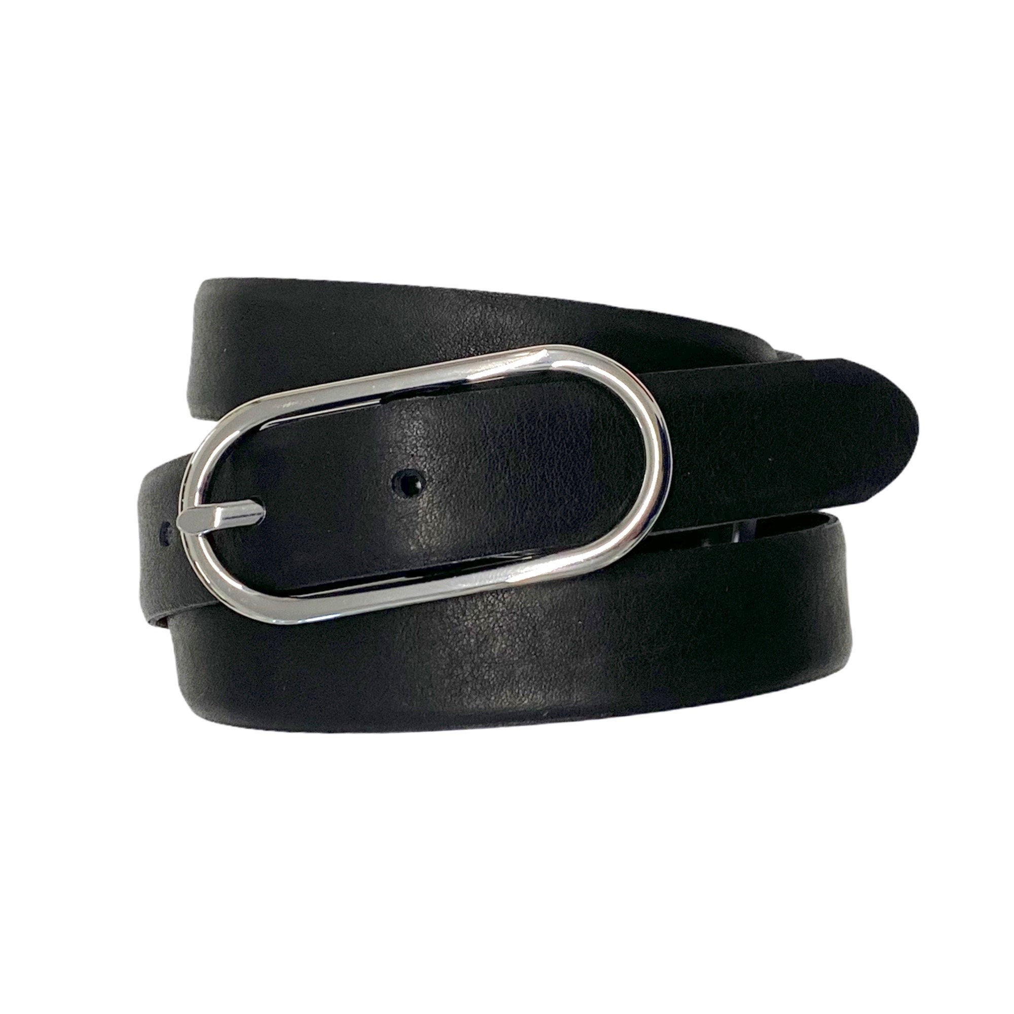 Leather Belt Ladies Black Nappa Leather Ladies Belt With  display picture 2