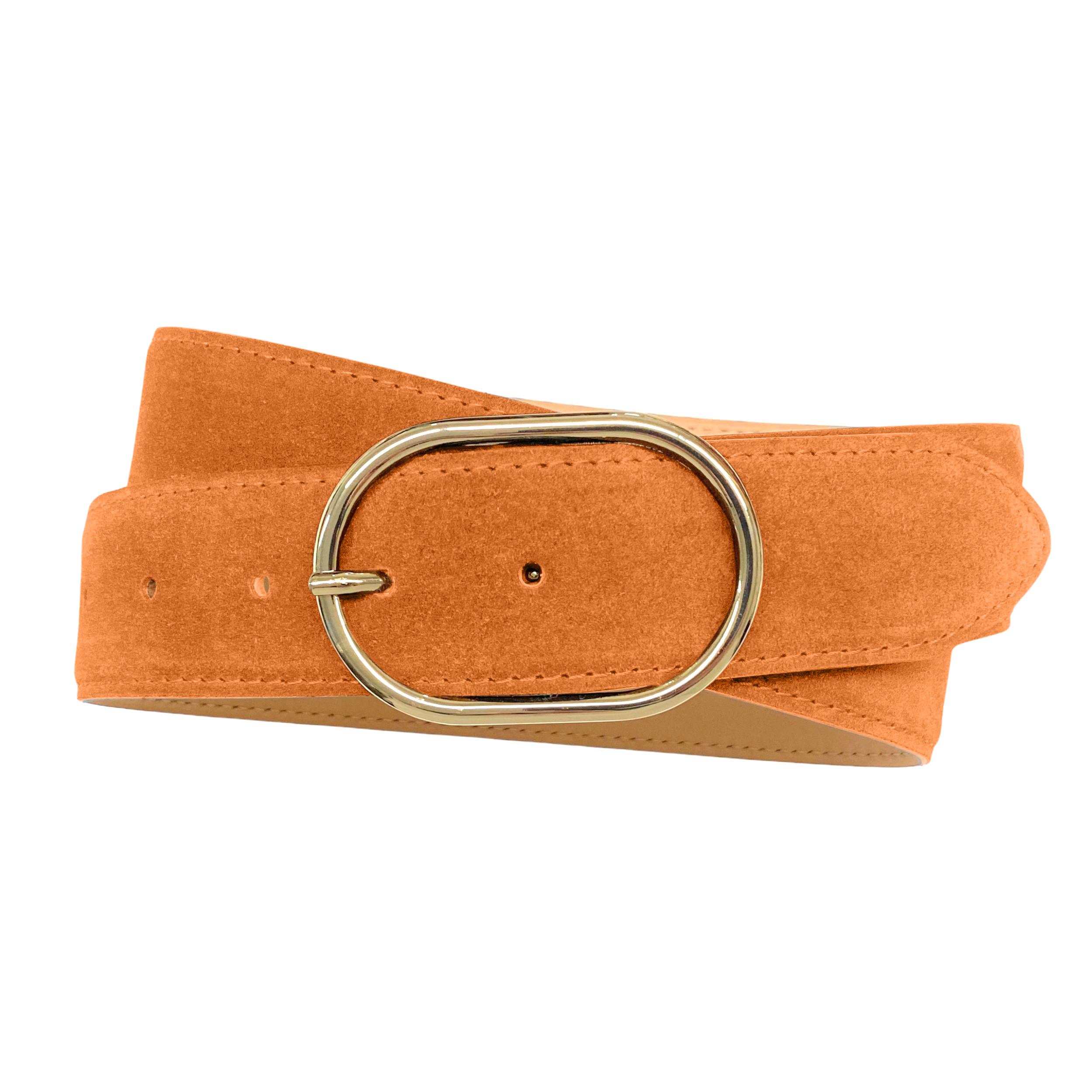 Wide Suede Leather Belt Gold Buckle Women\'s Casual Dress Jeans 1.3\
