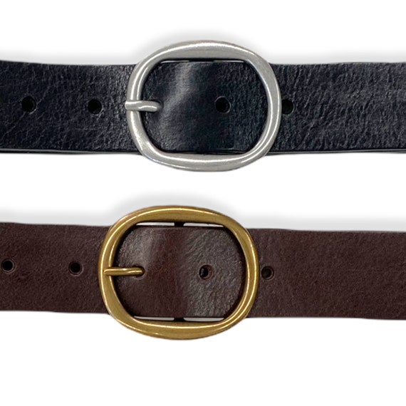 Women\'s 2 cm Italian Leather Belt, Full-Grain Cowhide, Made in France, Classic Leather Belt Ladies Jeans Belt Belt Soft Full Grain Cowhide  main image 3