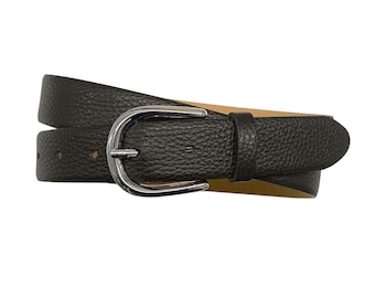 Women's belt, leather belt made of soft cowhide, belt made of nappa leather, belt is made to measure, color and length as desired