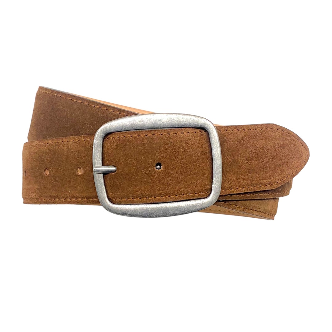 2 1/8" Womens High Waist Suede Leather Belt Size: M/M - 35" Color