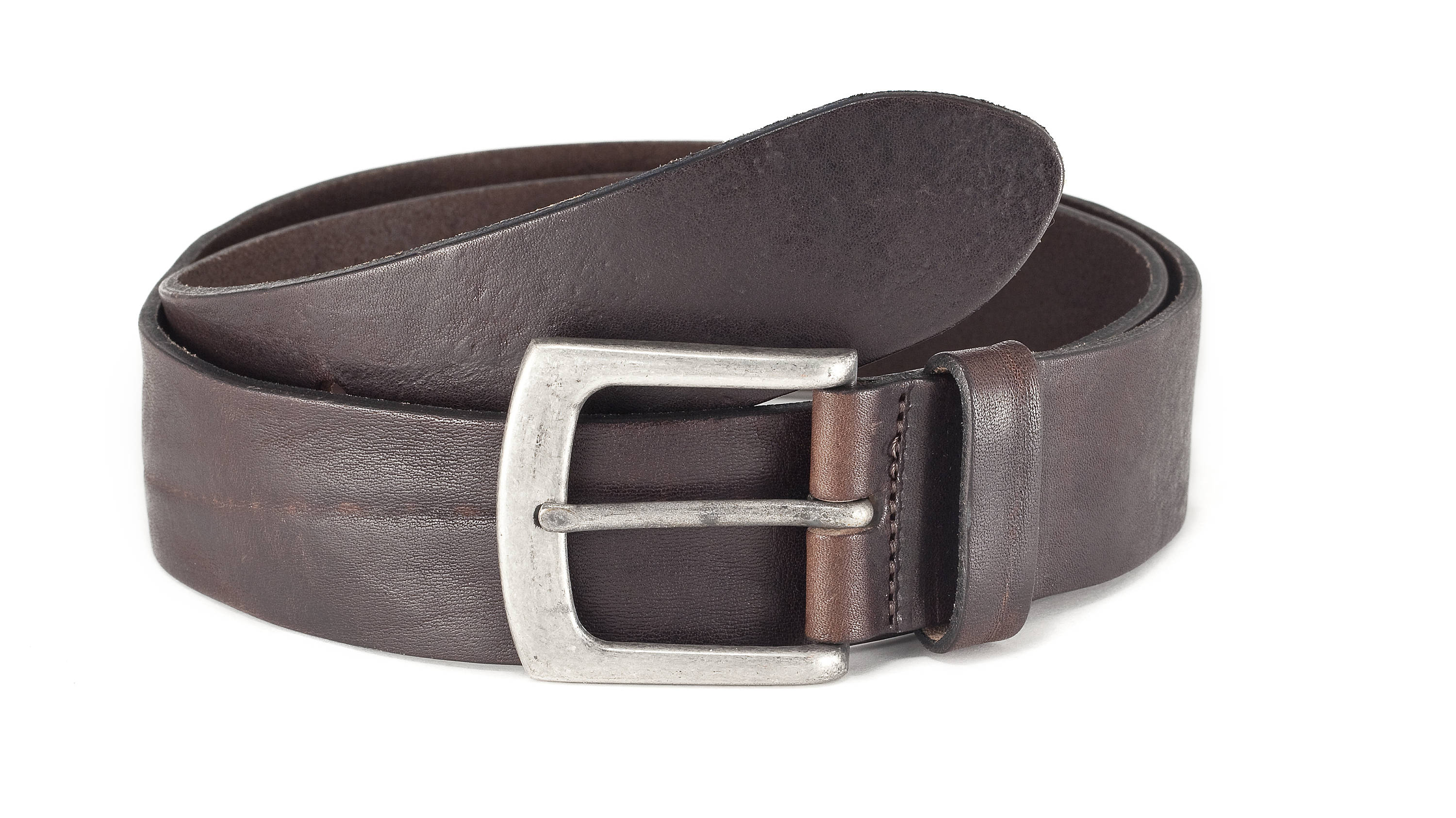 Leather belt dark brown vintage jeans belt men fullgrain | Etsy