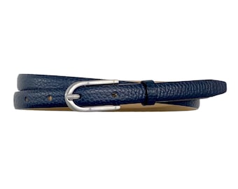 Leather belt ladies narrow ladies belt genuine leather 1,5cm width