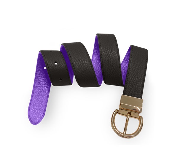 Reversible Women Belt Ladies Leather Belt Belt Buckle Swivel  display picture 1