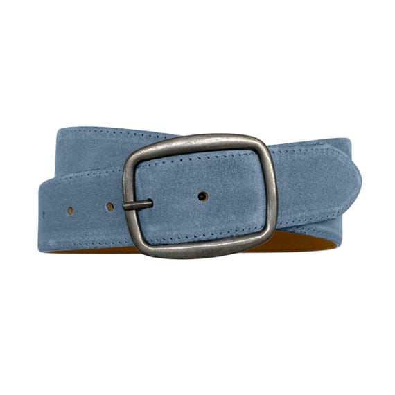 Women\'s Suede Belt Silver Buckle Casual Dress Jeans Accessory Vince Womens 1 Inch Suede Fe Belt with Metal Loop, Casual  main image 3