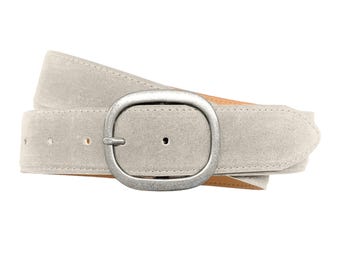 Leather belt women suede belt sporty jeans belt width 4cm belt made to measure