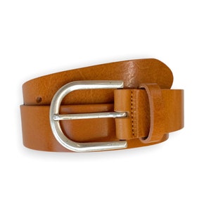 Leather belt ladies cognac jeans belt belt soft full grain cowhide high quality leather belt