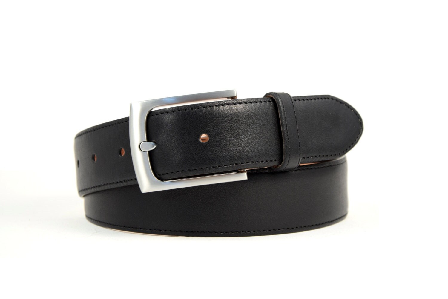 Black Leather Belt Mens Dress Belt Black Wedding Belt Classic Etsy