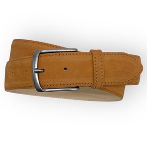 mens jeans belt cognac leather belt vintage jeans belt made of soft fullgrain leather with antique silver buckle