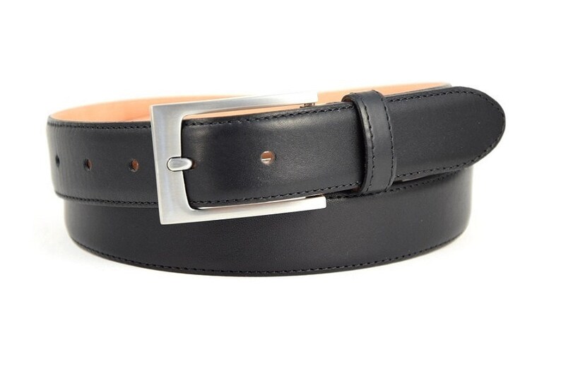 Mens Leather Belt Black Dress Belt Elegant Belt for Men Finest Etsy