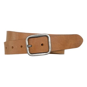 Men's belt leather "Buffalo" leather belt jeans sturdy buffalo leather belt buckle antique silver belt width 3.5 cm