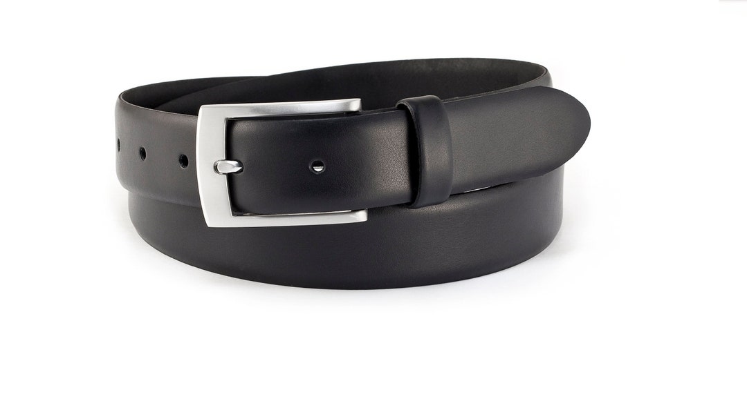Mens Belt Black Dress Belt Cow Leather Business Belt Mens Formal Style