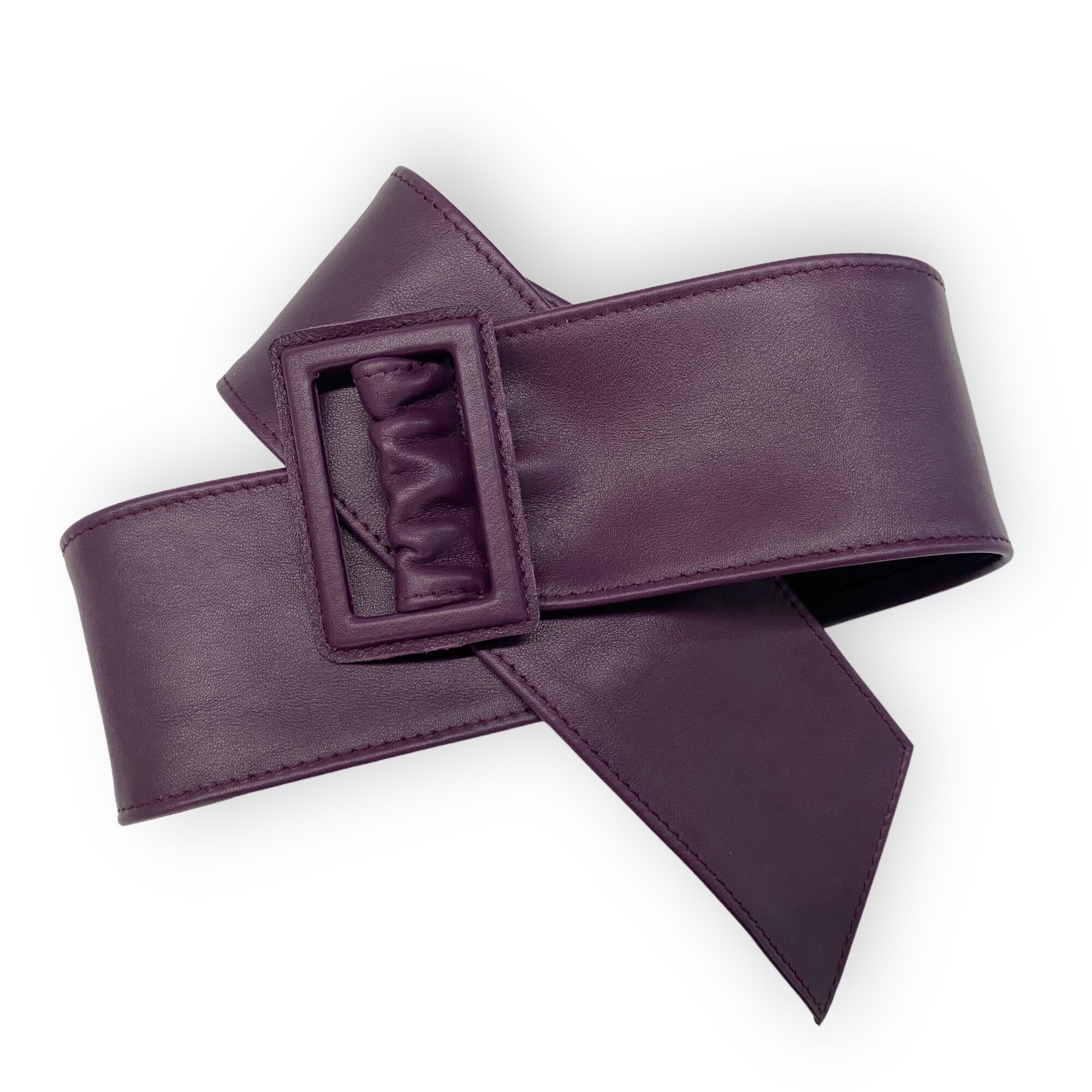 Leather Belt Ladies Wide Waist Belt Made of Soft Nappa  display picture 1