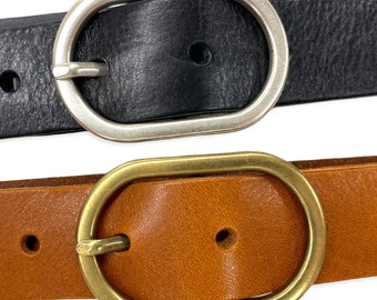 Leather belt ladies jeans belt belt soft full grain cowhide high quality leather belt