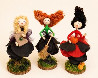 Sanderson Sisters Inspired Art Dolls