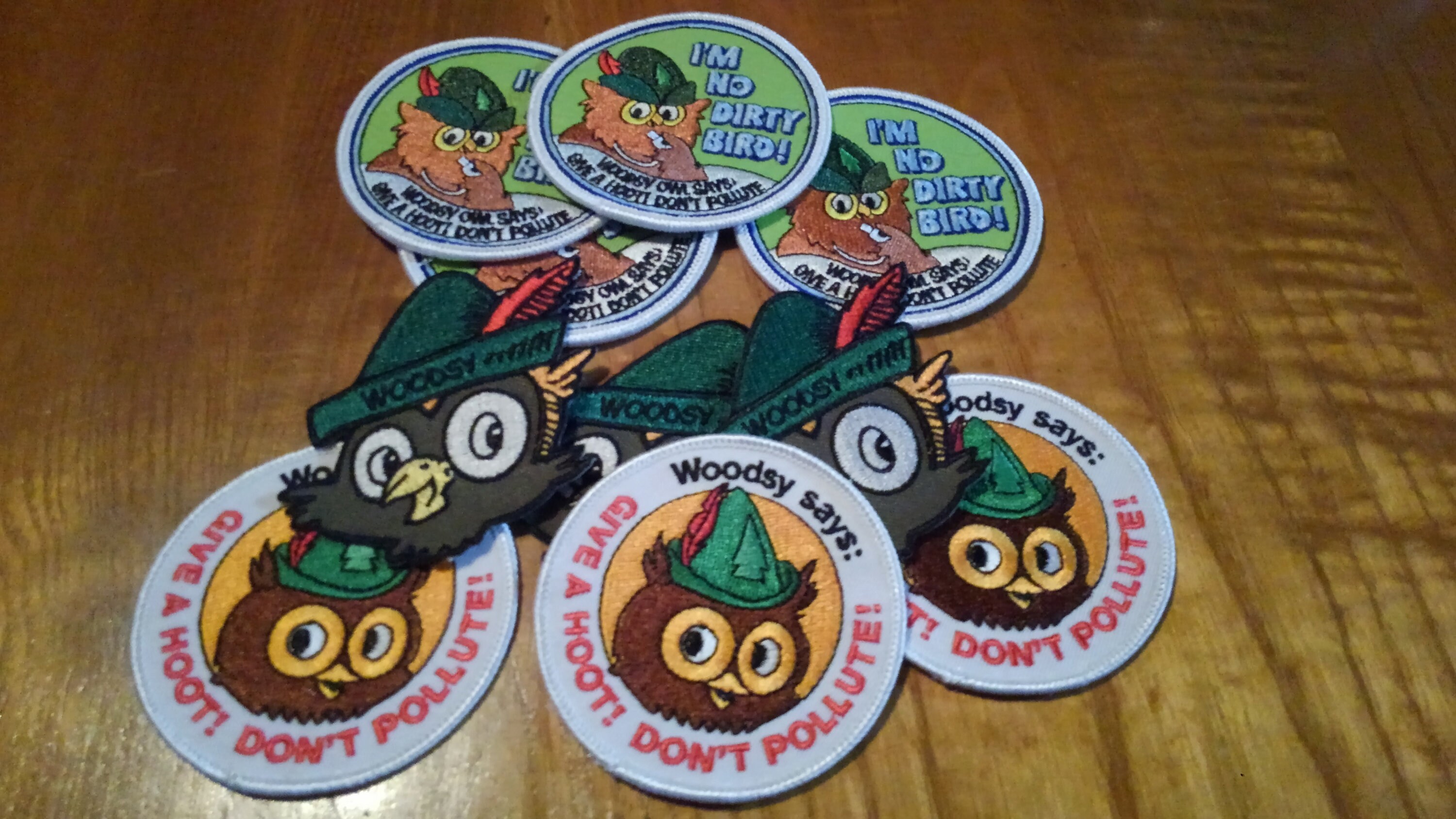 Woodsy Owl 3 pak collection - Classic, face, I'm no dirty bird. o…