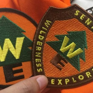 Wilderness Explorer embroidered patch, new embroidered WE image 4