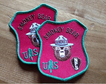 US Conservation, US Forest Service, National Park Service Smokey Bear embroidered patch