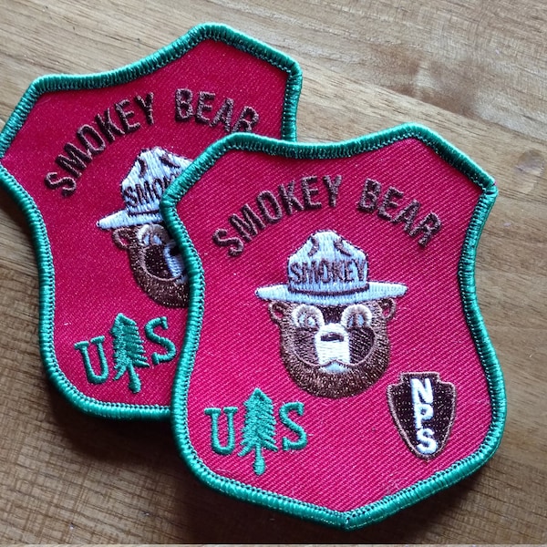 US Conservation, US Forest Service, National Park Service Smokey Bear embroidered patch